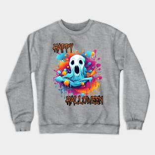 Spooky Ghost Happy Halloween Crewneck Sweatshirt